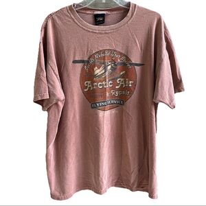 Vintage Arctic Air &‎ Repair Flying Service T-Shirt Men XL Brown Seattle Air Tee